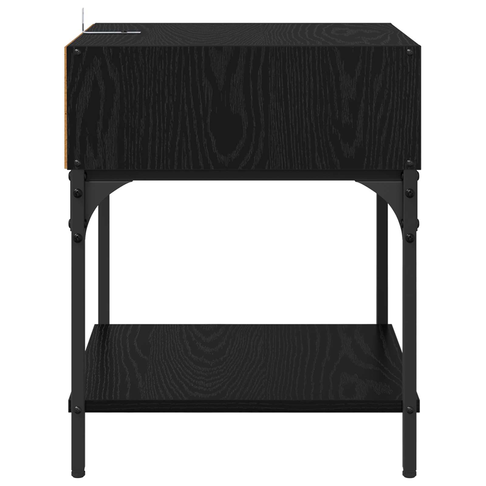 Κομοδίνο 2 pcs Μαύρη Οξυά 40 x 40 x 50 cm Επεξεργασμένο ξύλο - Pakobazaar