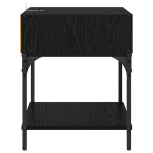 Κομοδίνο 2 pcs Μαύρη Οξυά 40 x 40 x 50 cm Επεξεργασμένο ξύλο - Pakobazaar