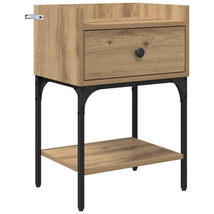 Κομοδίνο 2 pcs Artisan Oak 40 x 29 x 60 εκ Επεξεργασμένο ξύλο - Pakobazaar