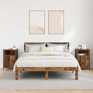 Κομοδίνο 2 pcs Παλιό ξύλο 40 x 42 x 60 εκ. Επεξεργασμένο ξύλο - Pakobazaar