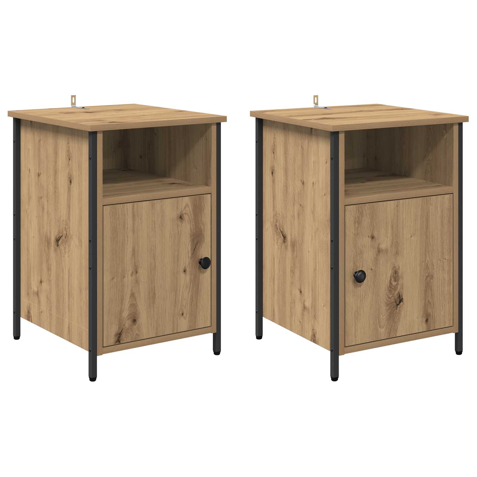 Κομοδίνο 2 pcs Artisan Oak 40 x 42 x 60 εκ. Επεξεργασμένο ξύλο - Pakobazaar
