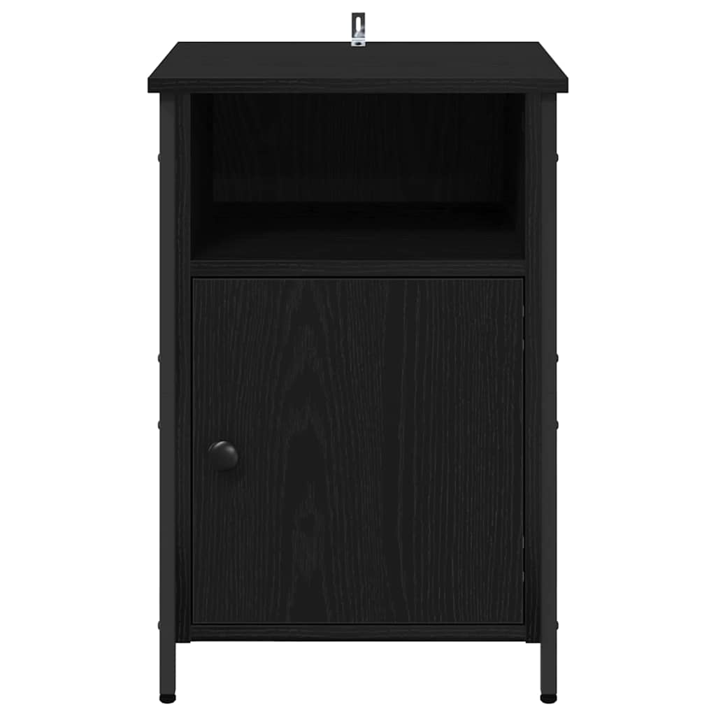 Κομοδίνο Μαύρη Οξυά 40 x 42 x 60 εκ. Επεξεργασμένο ξύλο