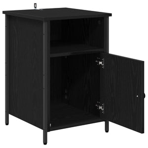 Κομοδίνο 2 pcs Μαύρη Οξυά 40 x 42 x 60 εκ. Επεξεργασμένο ξύλο - Pakobazaar