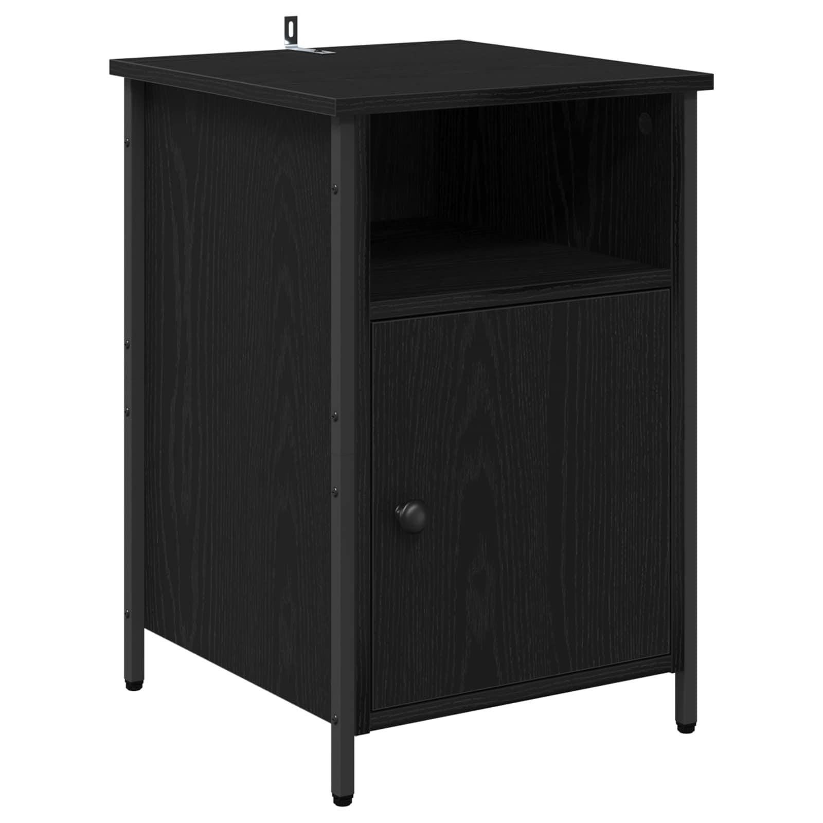 Κομοδίνο 2 pcs Μαύρη Οξυά 40 x 42 x 60 εκ. Επεξεργασμένο ξύλο - Pakobazaar