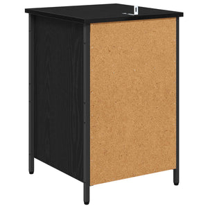Κομοδίνο 2 pcs Μαύρη Οξυά 40 x 42 x 60 εκ. Επεξεργασμένο ξύλο - Pakobazaar