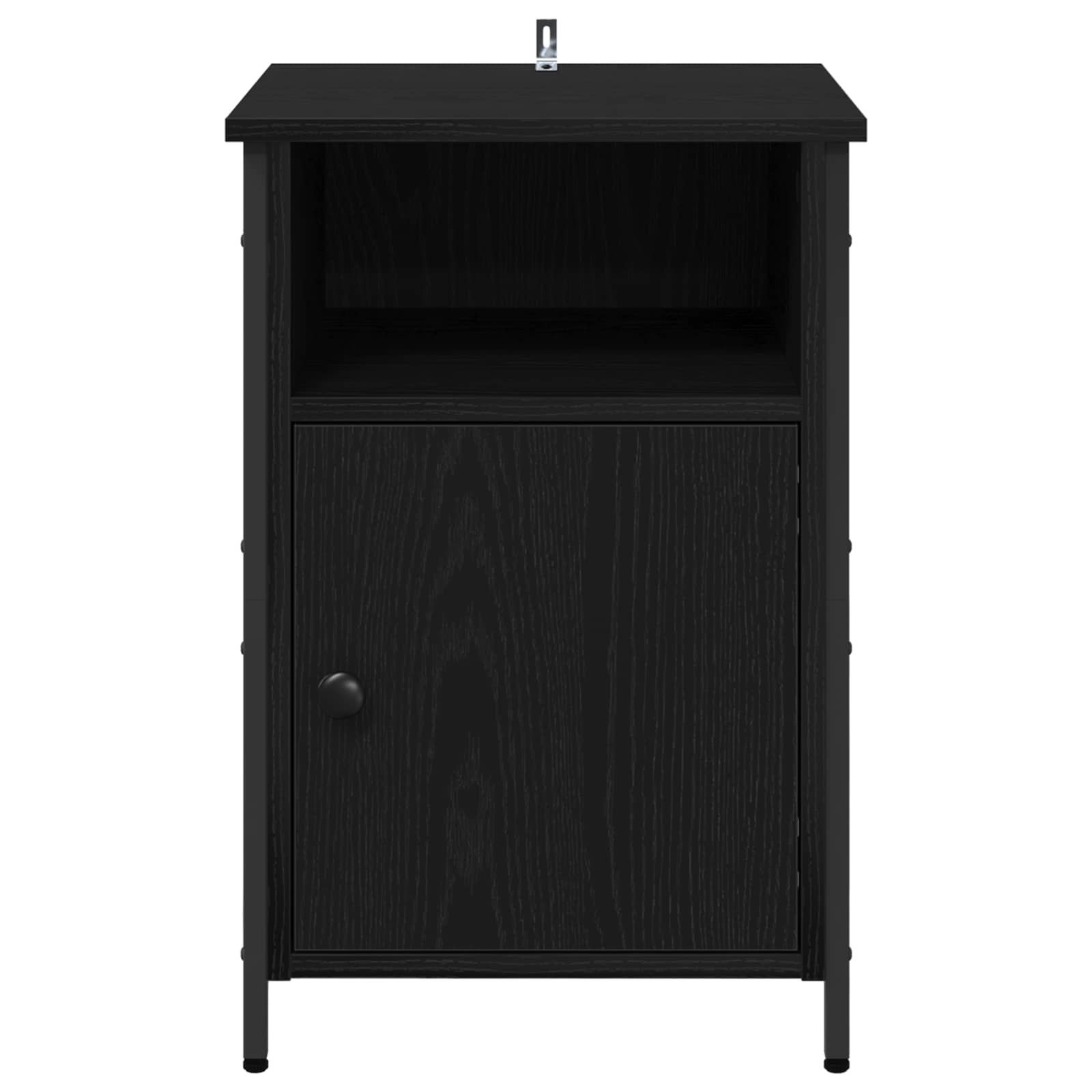 Κομοδίνο 2 pcs Μαύρη Οξυά 40 x 42 x 60 εκ. Επεξεργασμένο ξύλο - Pakobazaar