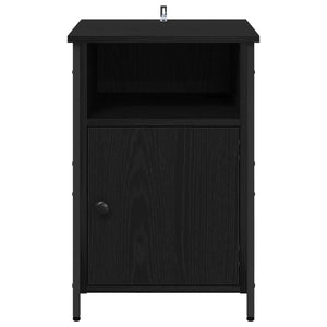 Κομοδίνο 2 pcs Μαύρη Οξυά 40 x 42 x 60 εκ. Επεξεργασμένο ξύλο - Pakobazaar
