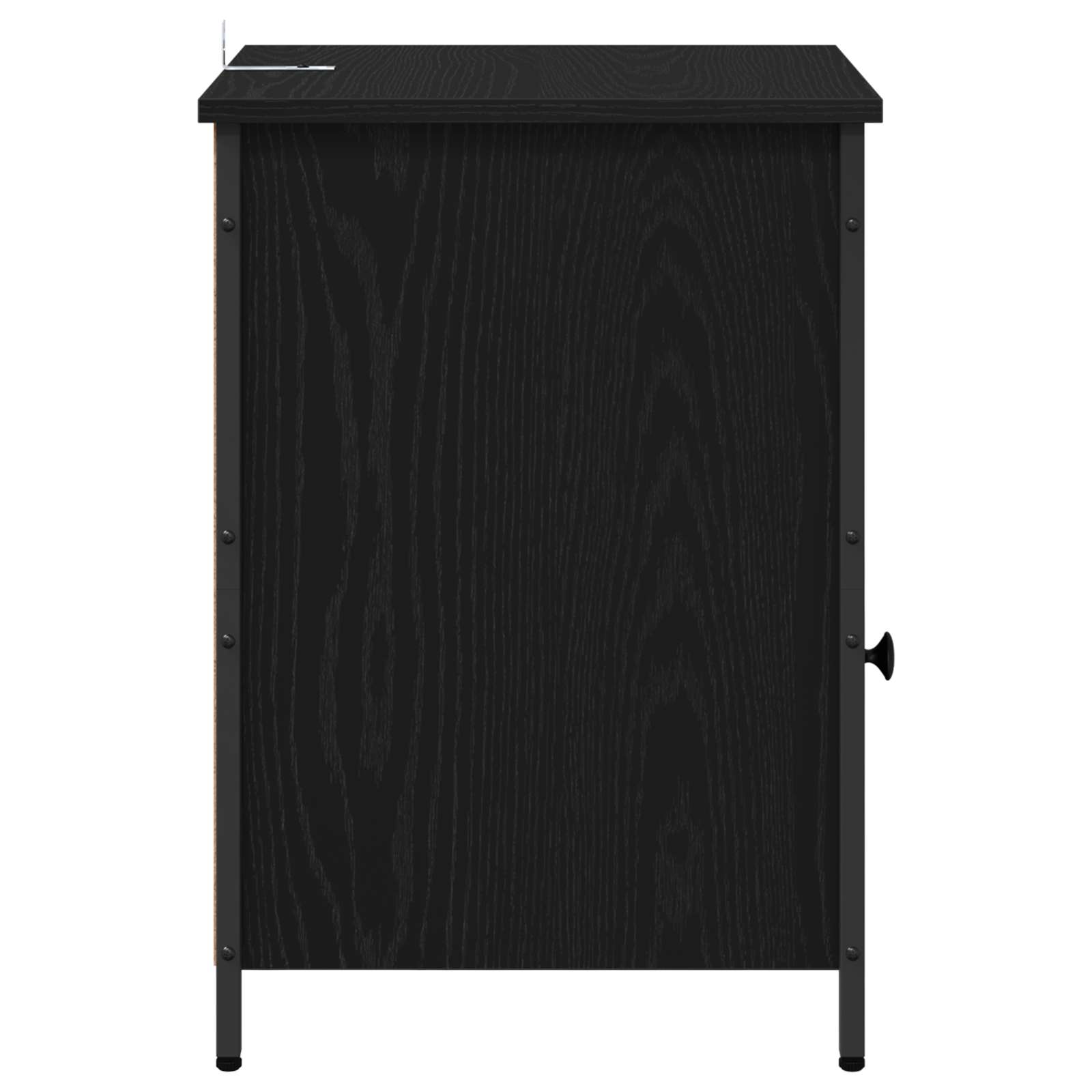 Κομοδίνο 2 pcs Μαύρη Οξυά 40 x 42 x 60 εκ. Επεξεργασμένο ξύλο - Pakobazaar
