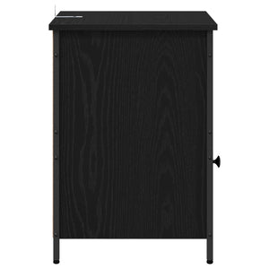 Κομοδίνο 2 pcs Μαύρη Οξυά 40 x 42 x 60 εκ. Επεξεργασμένο ξύλο - Pakobazaar