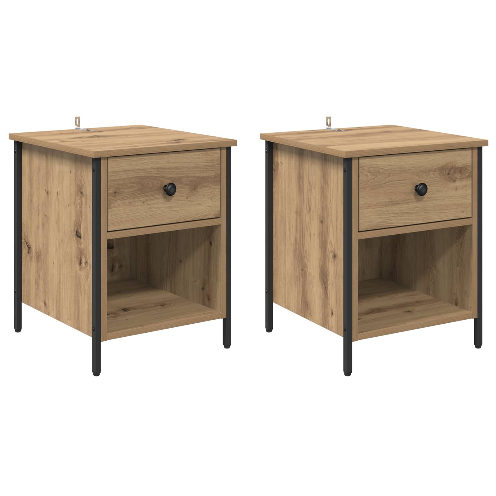 Κομοδίνο 2 pcs Artisan Oak 40 x 42 x 50 cm Επεξεργασμένο ξύλο - Pakobazaar