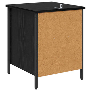 Κομοδίνο 2 pcs Μαύρη Οξυά 40 x 42 x 50 cm Επεξεργασμένο ξύλο - Pakobazaar