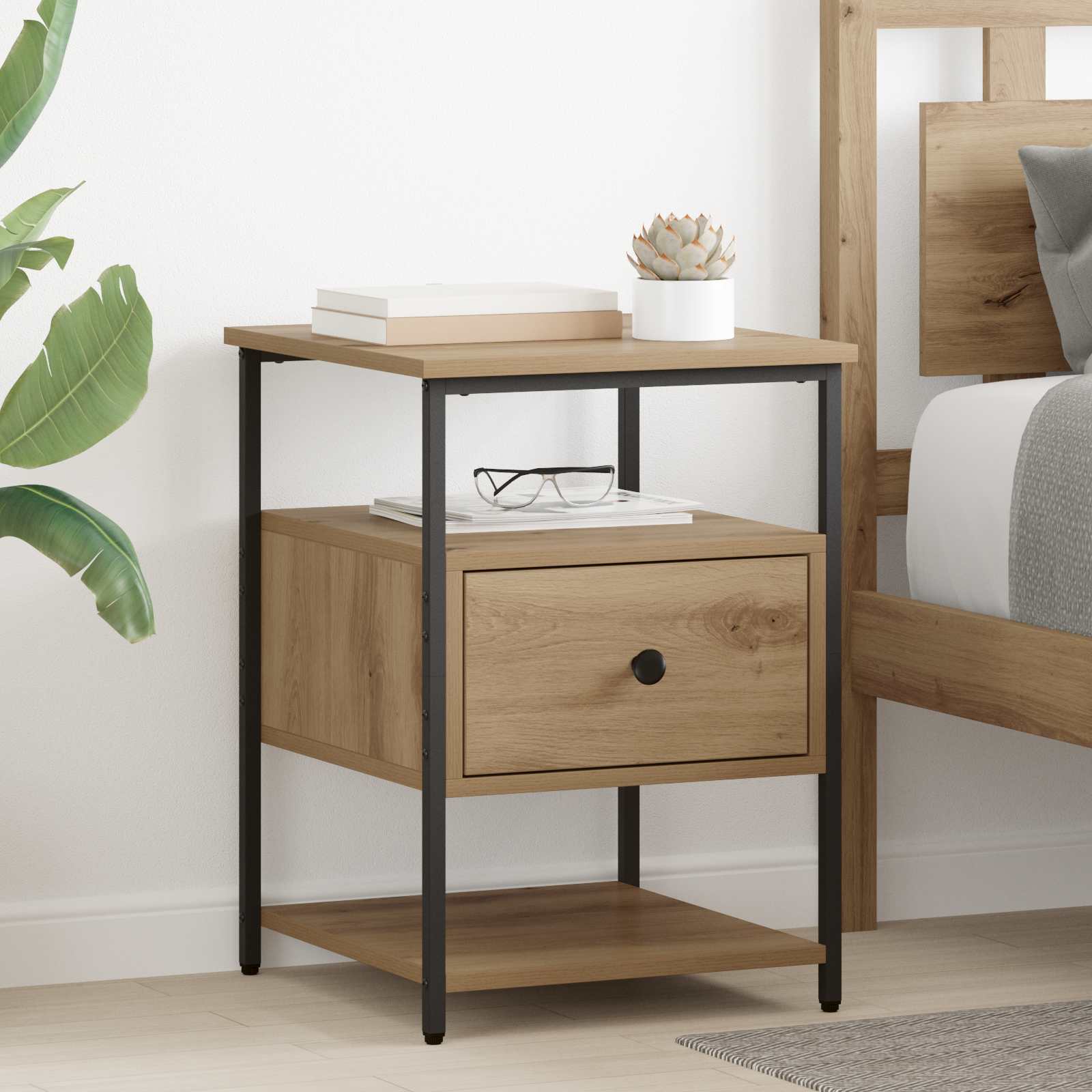 Κομοδίνο Artisan Oak 40 x 42 x 56 εκ Επεξεργασμένο ξύλο - Pakobazaar