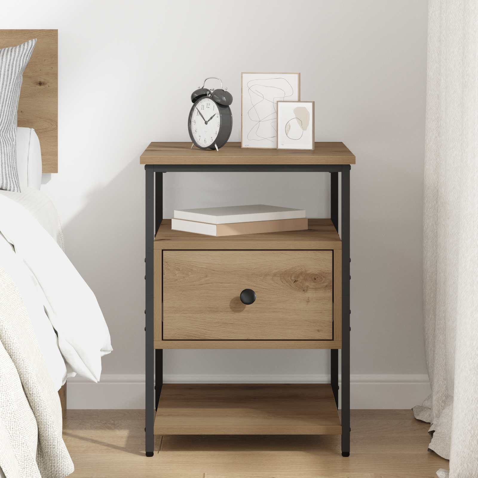 Κομοδίνο Artisan Oak 40 x 42 x 56 εκ Επεξεργασμένο ξύλο - Pakobazaar
