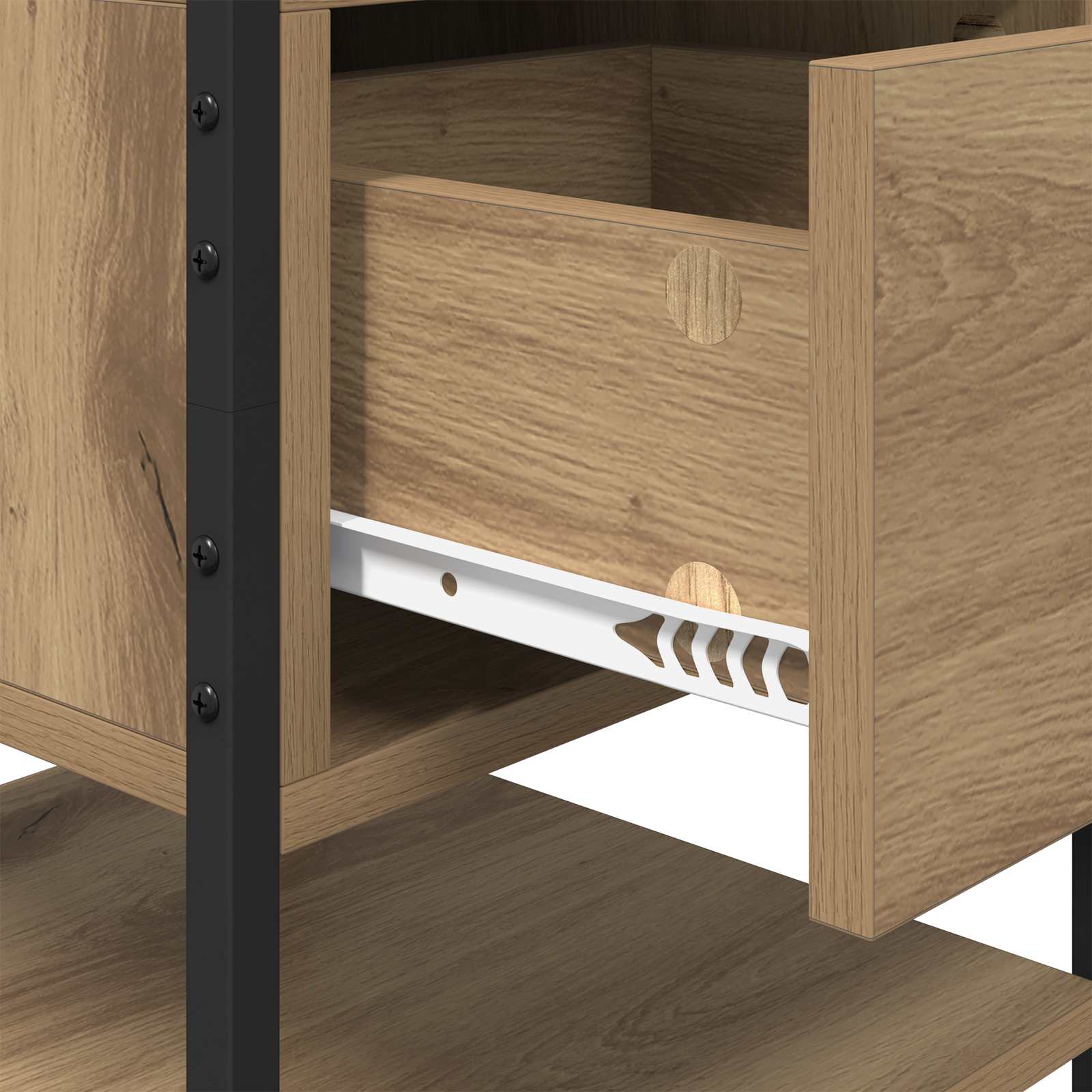 Κομοδίνο 2 pcs Artisan Oak 40 x 42 x 56 εκ Επεξεργασμένο ξύλο - Pakobazaar