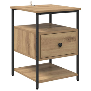 Κομοδίνο 2 pcs Artisan Oak 40 x 42 x 56 εκ Επεξεργασμένο ξύλο - Pakobazaar