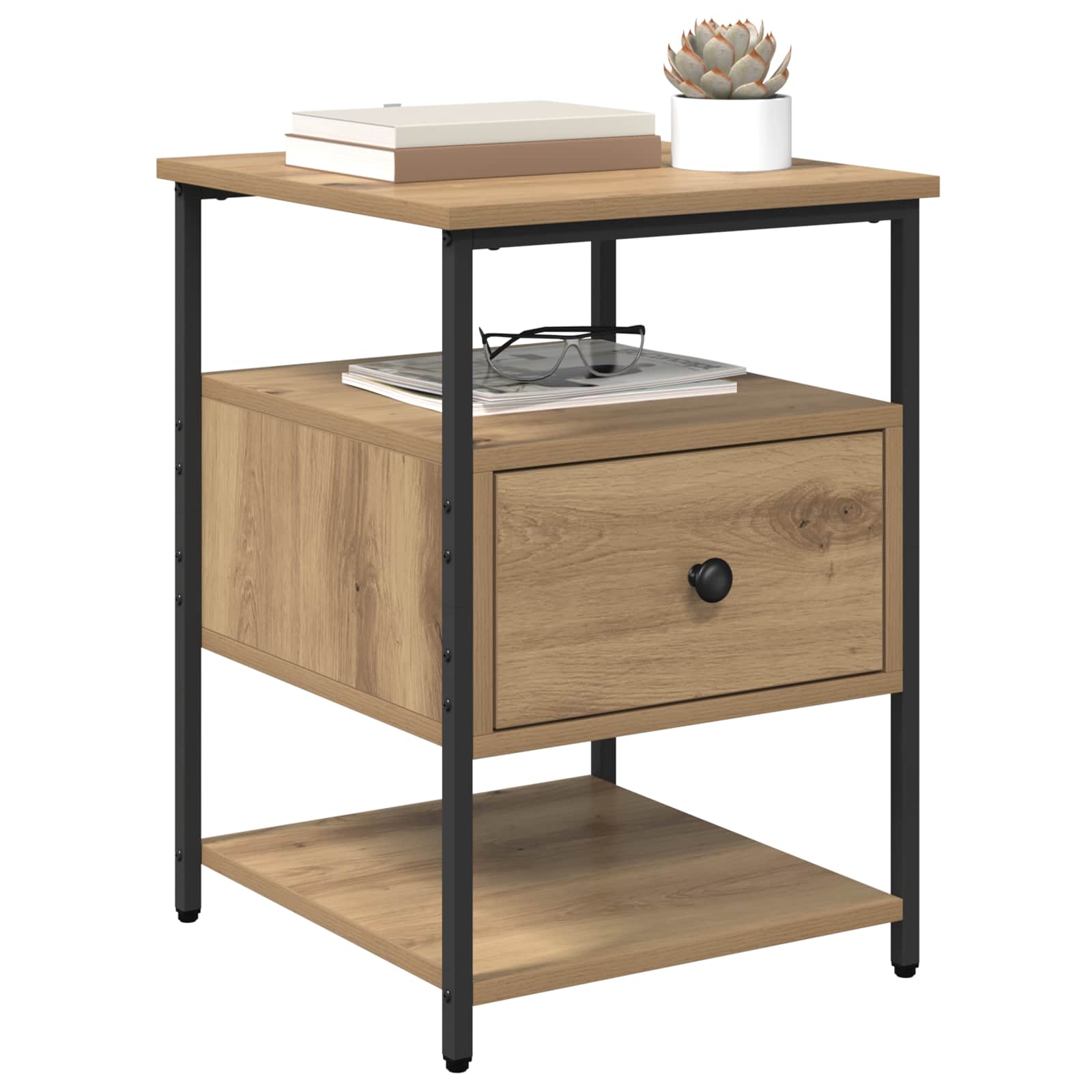 Κομοδίνο 2 pcs Artisan Oak 40 x 42 x 56 εκ Επεξεργασμένο ξύλο - Pakobazaar