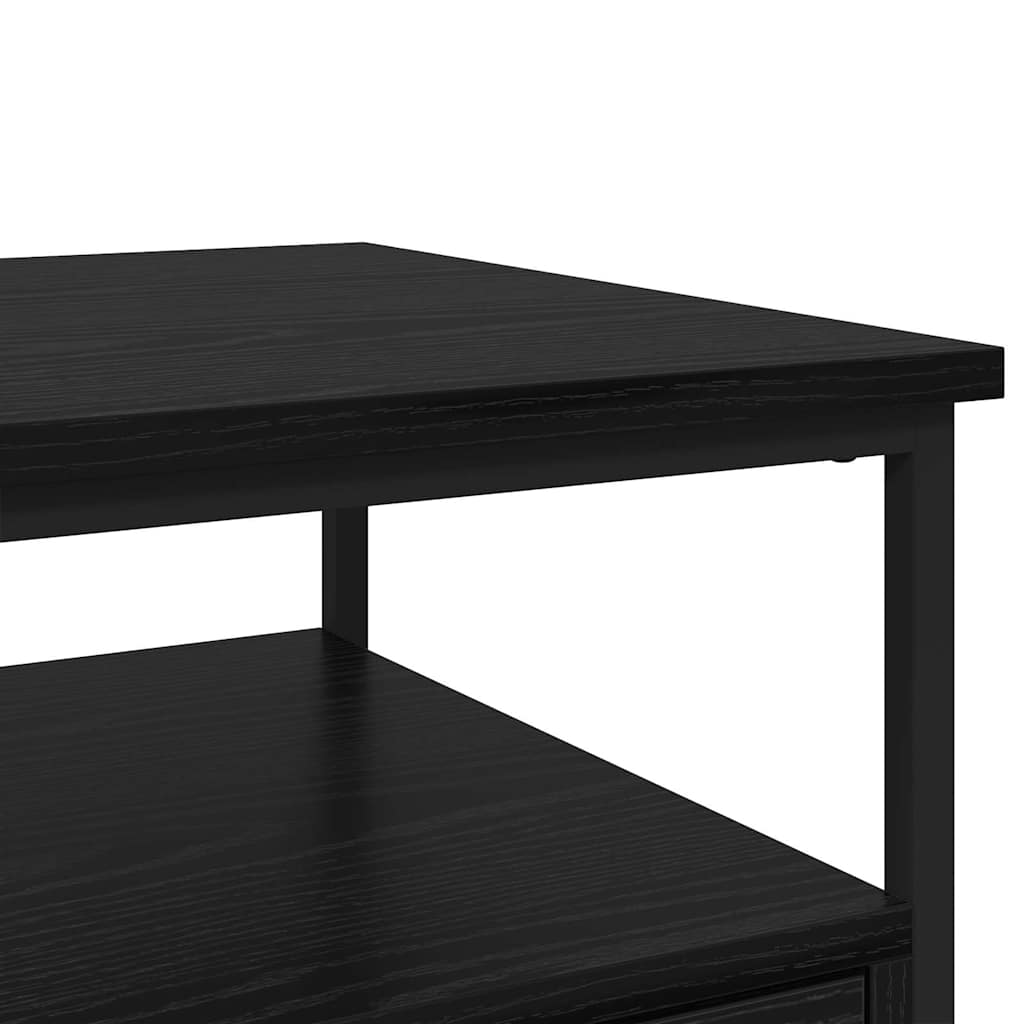 Κομοδίνο Μαύρη Οξυά 40 x 42 x 56 εκ Επεξεργασμένο ξύλο - Pakobazaar