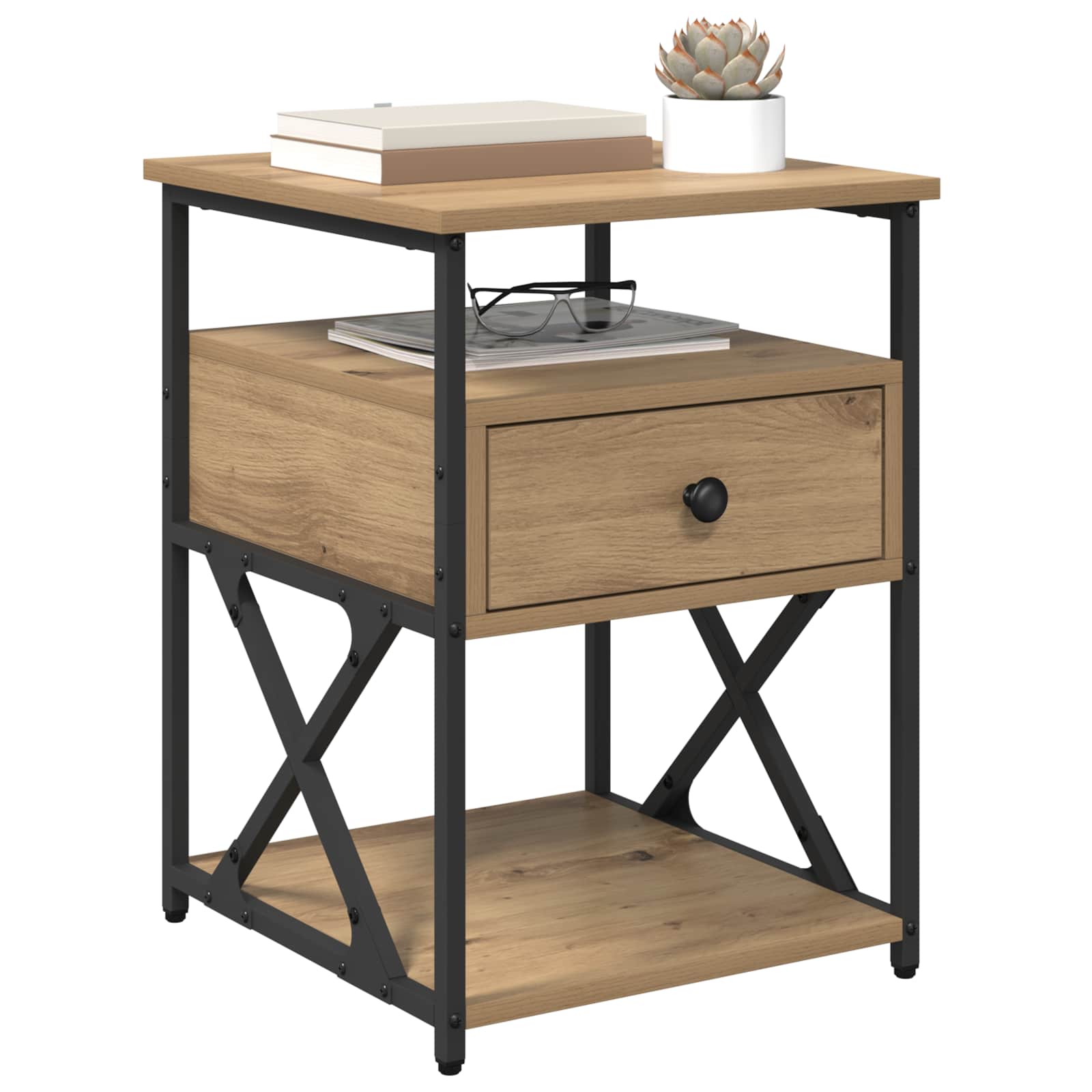Κομοδίνο Artisan Oak 40 x 42 x 55 εκ Επεξεργασμένο ξύλο - Pakobazaar