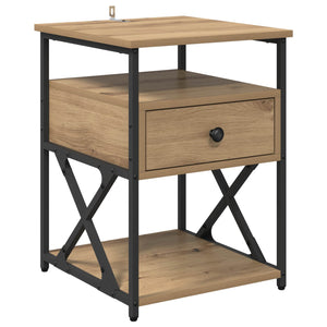 Κομοδίνο 2 pcs Artisan Oak 40 x 42 x 55 εκ Επεξεργασμένο ξύλο - Pakobazaar