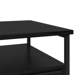 Κομοδίνο Μαύρη Οξυά 40 x 42 x 55 εκ Επεξεργασμένο ξύλο - Pakobazaar