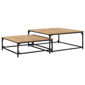 Τραπεζάκι σαλονιού 2 pcs Artisan Oak Επεξεργασμένο ξύλο - Pakobazaar