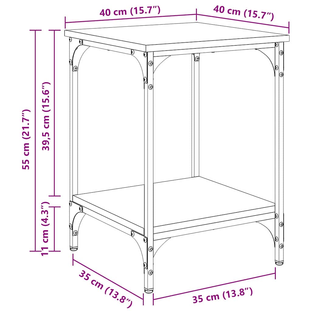 Τραπεζάκι σαλονιού Παλιό Ξύλο 40 x 40 x 55 εκ
