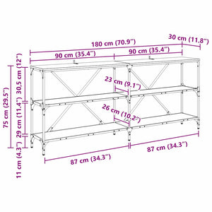 Τραπέζι κονσόλας Artisan Oak 180 x 30 x 75 εκ
