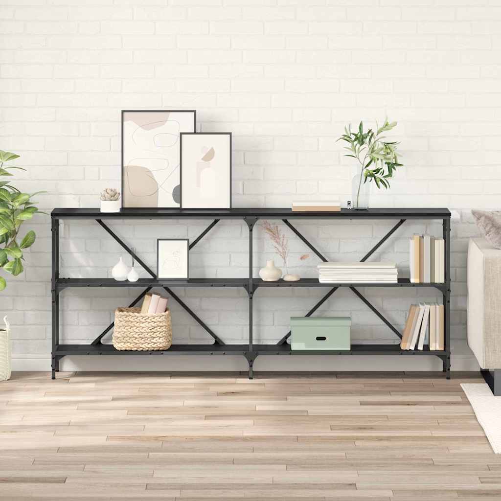 Τραπέζι κονσόλας Μαύρη Οξυά 180 x 30 x 75 εκ Επεξεργασμένο ξύλο - Pakobazaar