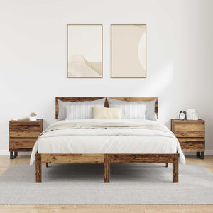 Κομοδίνο 2 pcs Παλιό ξύλο 40 x 35 x 50 εκ. Επεξεργασμένο ξύλο - Pakobazaar