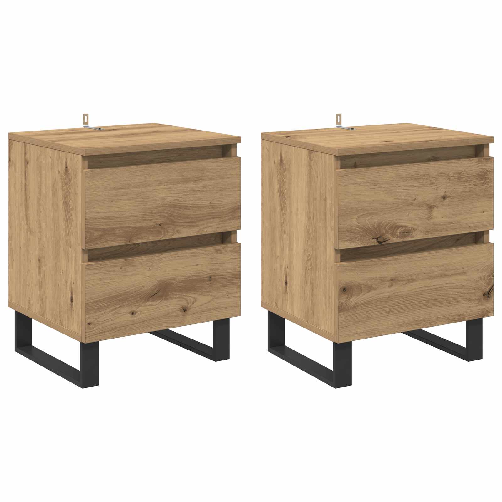 Κομοδίνο 2 pcs Artisan Oak 40 x 35 x 50 εκ. Επεξεργασμένο ξύλο - Pakobazaar