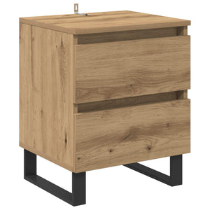 Κομοδίνο 2 pcs Artisan Oak 40 x 35 x 50 εκ. Επεξεργασμένο ξύλο - Pakobazaar