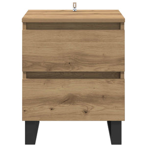 Κομοδίνο 2 pcs Artisan Oak 40 x 35 x 50 εκ. Επεξεργασμένο ξύλο - Pakobazaar