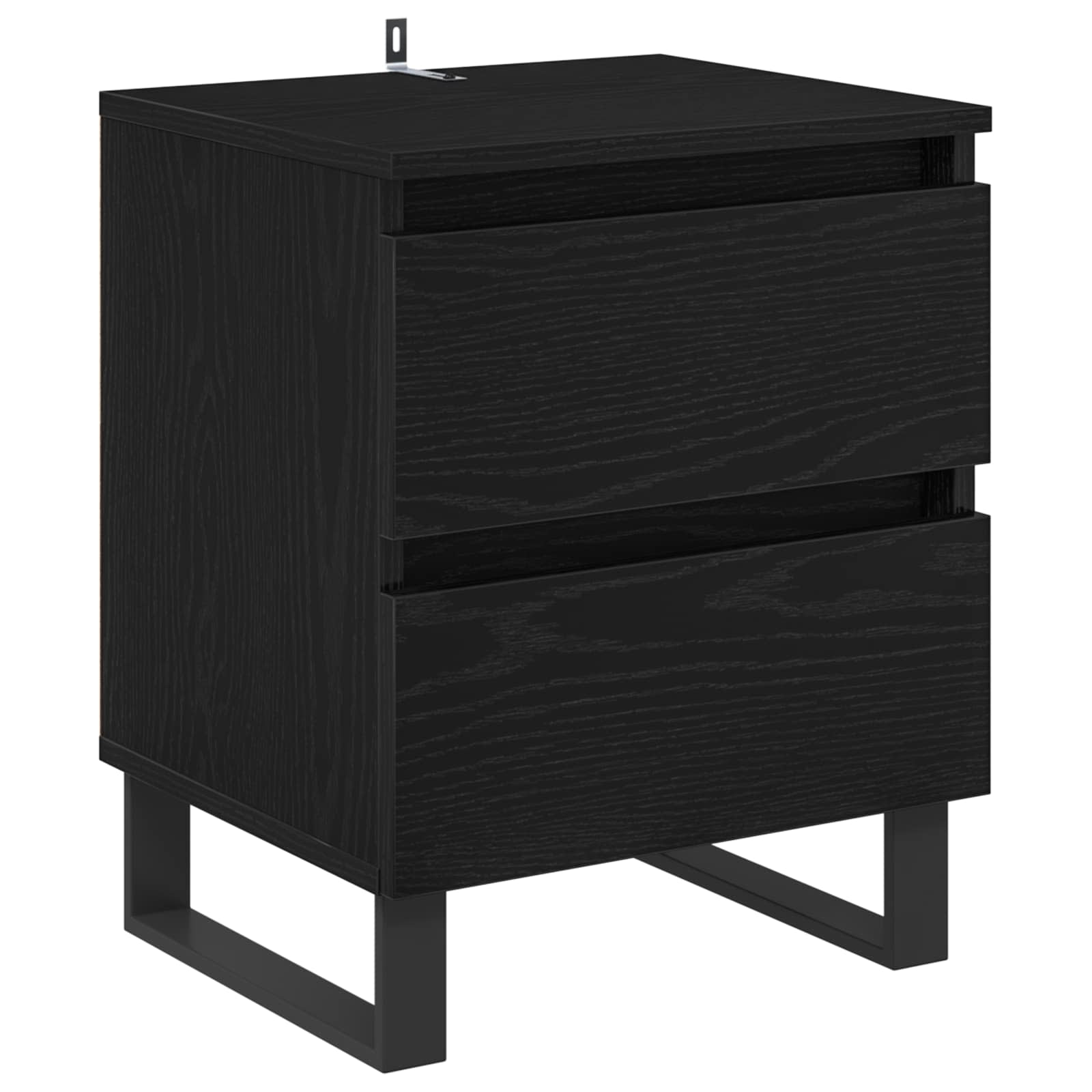 Κομοδίνο 2 pcs Μαύρη Οξυά 40 x 35 x 50 εκ. Επεξεργασμένο ξύλο - Pakobazaar