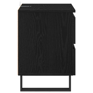 Κομοδίνο 2 pcs Μαύρη Οξυά 40 x 35 x 50 εκ. Επεξεργασμένο ξύλο - Pakobazaar