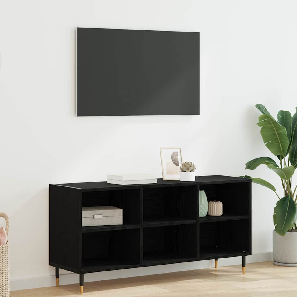 Ντουλάπι TV Μαύρη Οξυά 103,5 x 30 x 50 εκ Επεξεργασμένο ξύλο