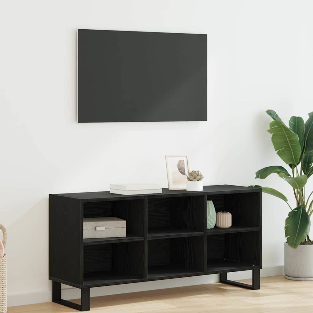 Ντουλάπι TV Μαύρη Οξυά 103,5 x 30 x 50 εκ Επεξεργασμένο ξύλο