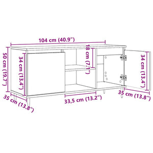 Ντουλάπι TV Artisan Oak 104 x 35 x 50 εκ. Επεξεργασμένο ξύλο - Pakobazaar