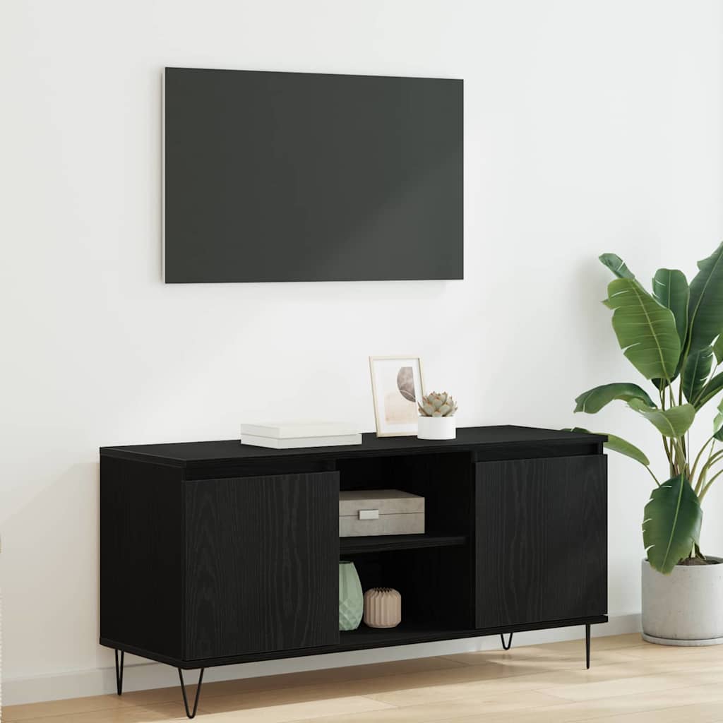 Ντουλάπι TV Μαύρη Οξυά 104 x 35 x 50 εκ. Επεξεργασμένο ξύλο - Pakobazaar