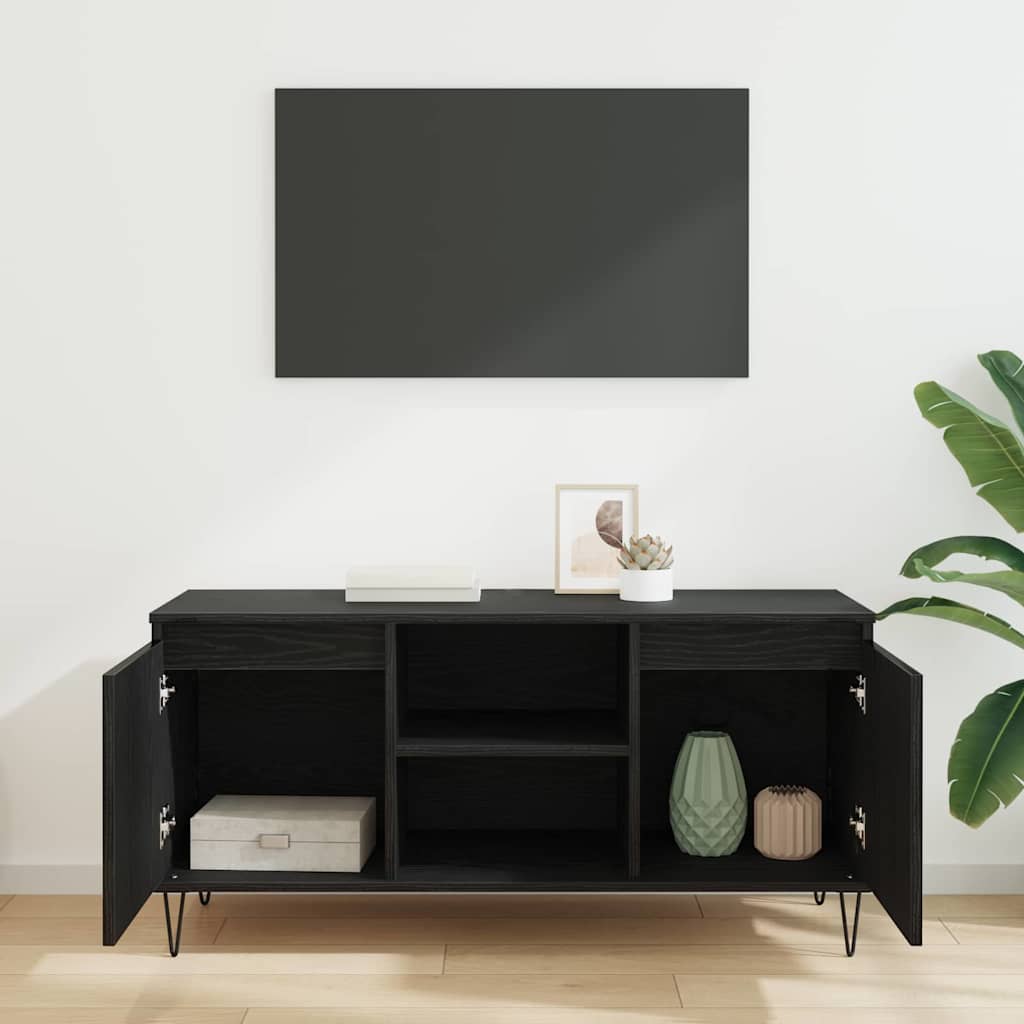 Ντουλάπι TV Μαύρη Οξυά 104 x 35 x 50 εκ. Επεξεργασμένο ξύλο - Pakobazaar