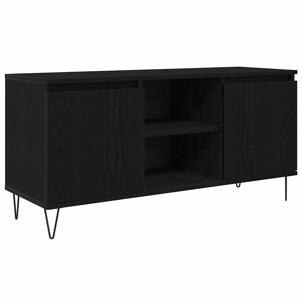Ντουλάπι TV Μαύρη Οξυά 104 x 35 x 50 εκ. Επεξεργασμένο ξύλο - Pakobazaar