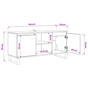 Ντουλάπι TV Artisan Oak 104 x 35 x 50 εκ. Επεξεργασμένο ξύλο - Pakobazaar