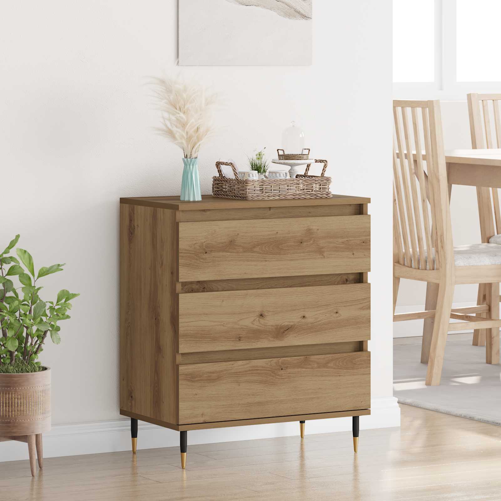 Πλαϊνό γραφείο Artisan Oak 60 x 35 x 70 cm Επεξεργασμένο ξύλο - Pakobazaar