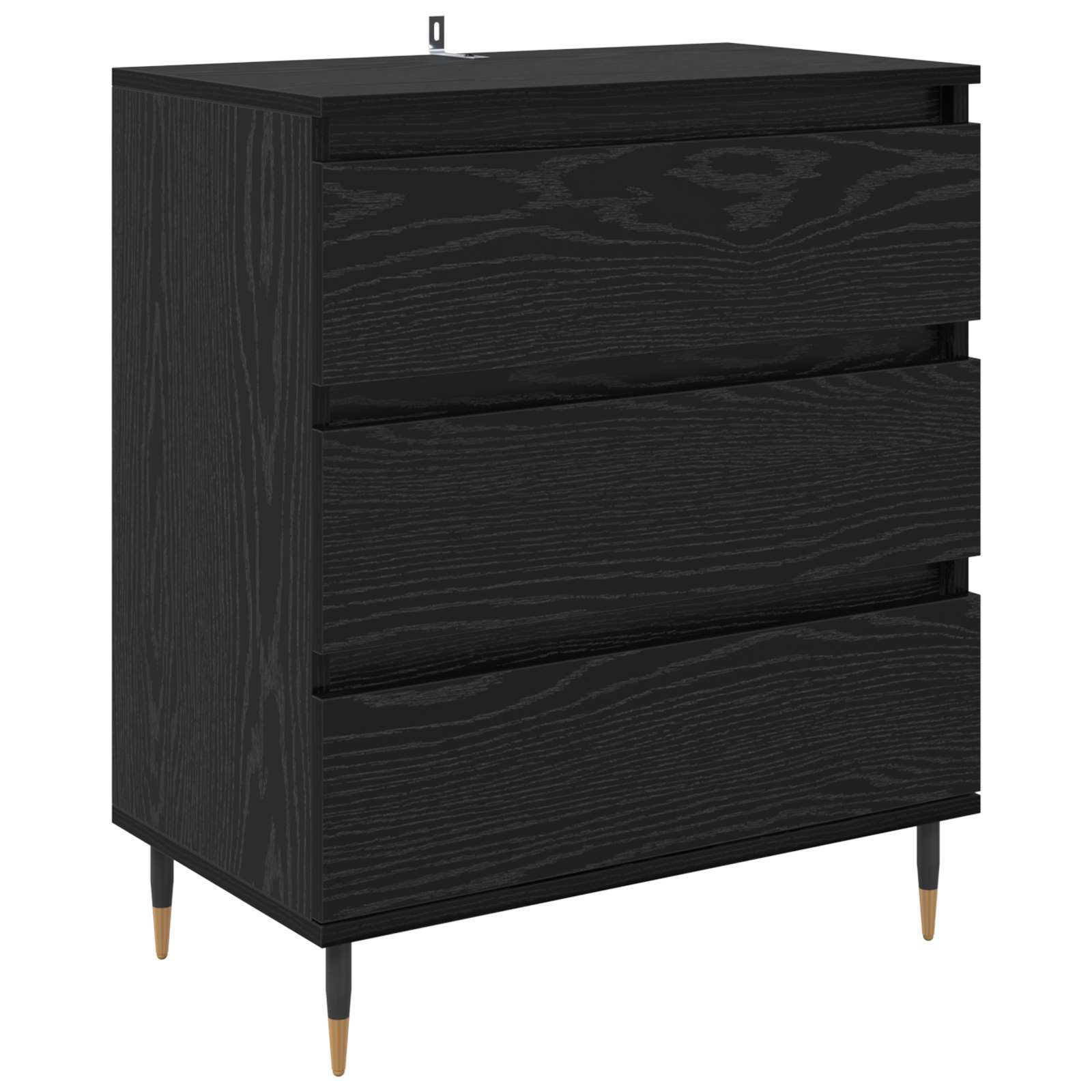 Πλαϊνό γραφείο Μαύρη Οξυά 60 x 35 x 70 cm Επεξεργασμένο ξύλο - Pakobazaar