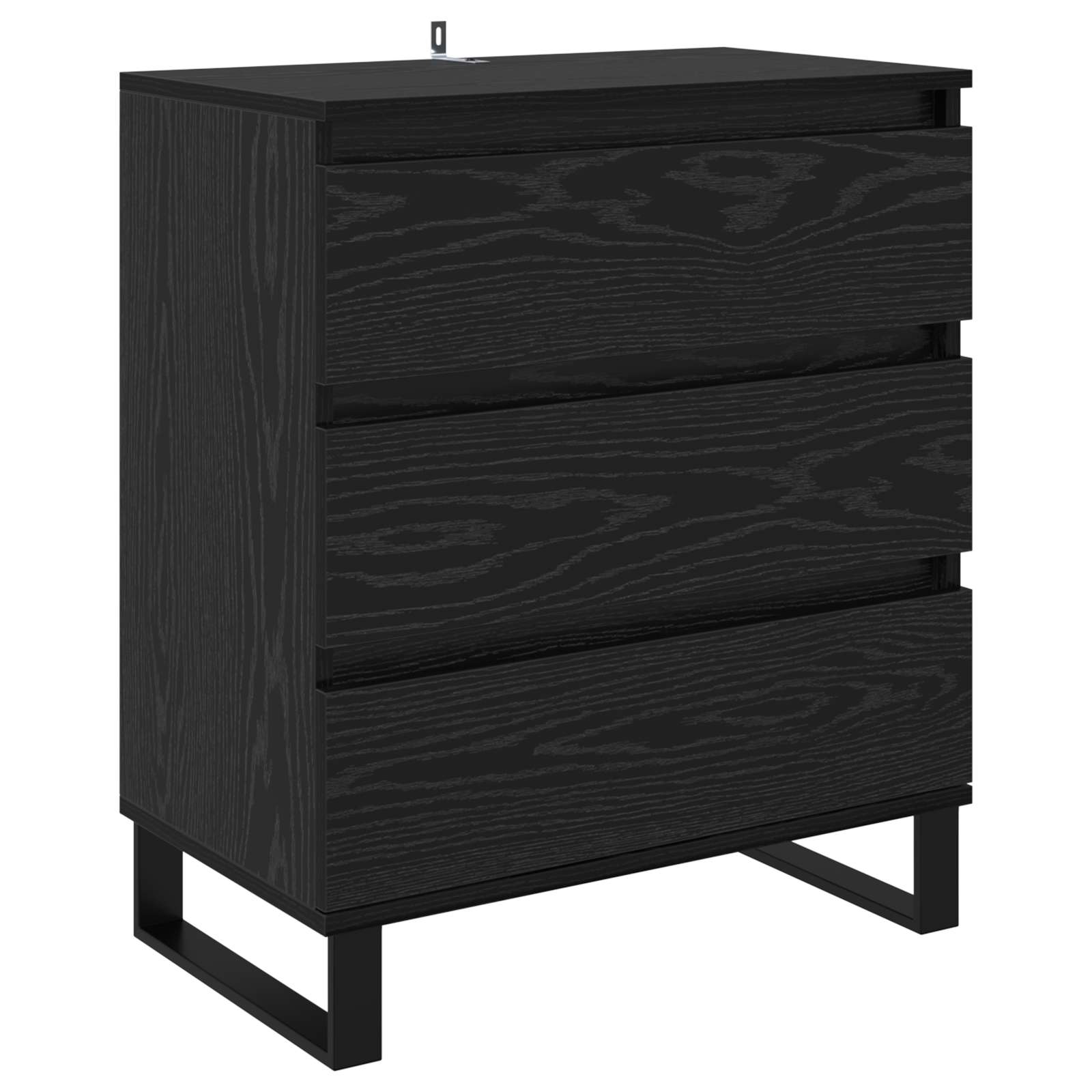 Πλαϊνό γραφείο Μαύρη Οξυά 60 x 35 x 70 cm Επεξεργασμένο ξύλο - Pakobazaar