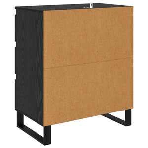 Πλαϊνό γραφείο Μαύρη Οξυά 60 x 35 x 70 cm Επεξεργασμένο ξύλο - Pakobazaar