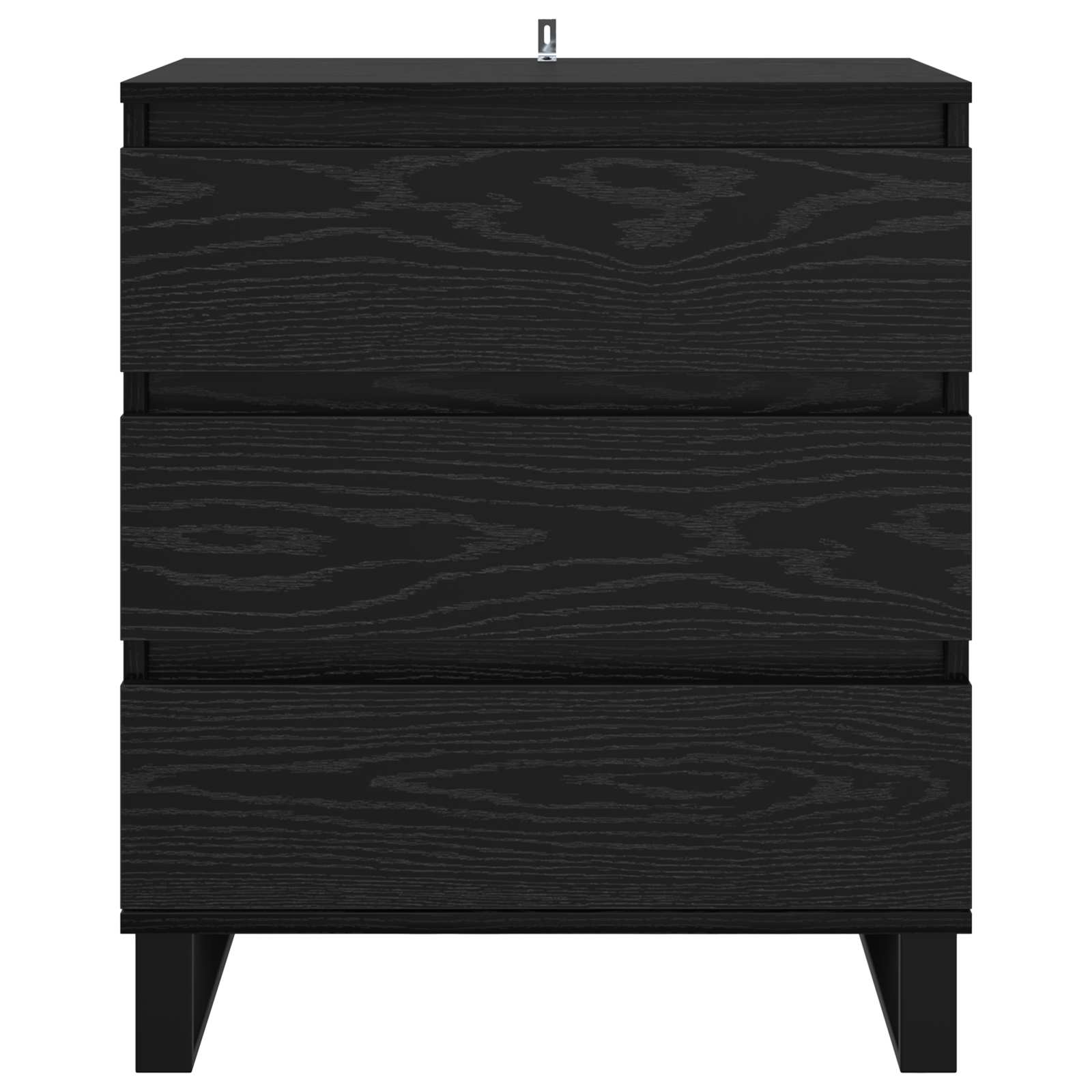 Πλαϊνό γραφείο Μαύρη Οξυά 60 x 35 x 70 cm Επεξεργασμένο ξύλο - Pakobazaar