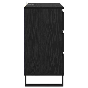 Πλαϊνό γραφείο Μαύρη Οξυά 60 x 35 x 70 cm Επεξεργασμένο ξύλο - Pakobazaar