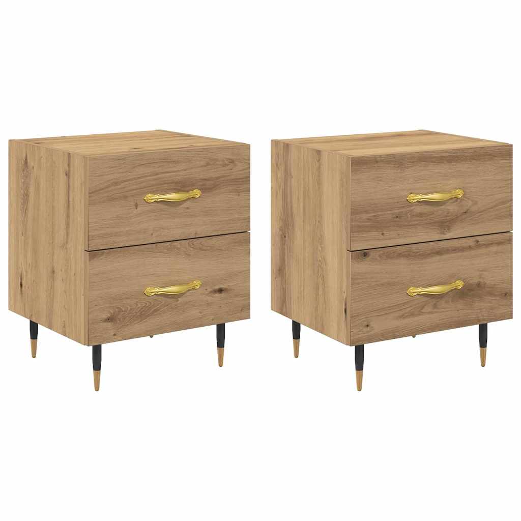 Κομοδίνο 2 pcs Artisan Oak 40 x 35 x 47,5 εκ Επεξεργασμένο ξύλο
