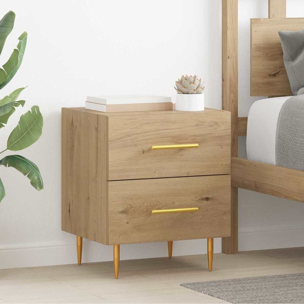 Κομοδίνο 2 pcs Artisan Oak 40 x 35 x 47,5 εκ Επεξεργασμένο ξύλο - Pakobazaar