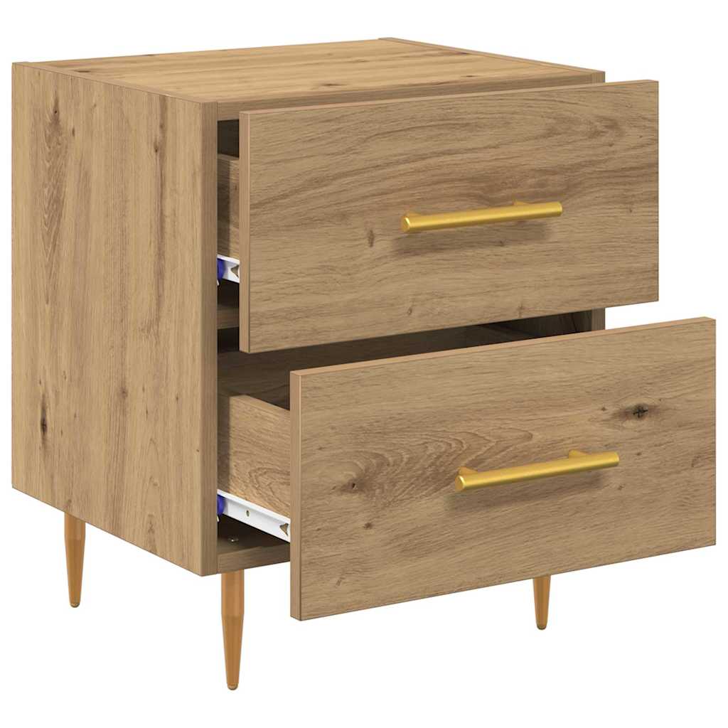 Κομοδίνο 2 pcs Artisan Oak 40 x 35 x 47,5 εκ Επεξεργασμένο ξύλο - Pakobazaar